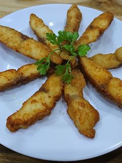 Hình của món Phi lê cá basa chiên giòn.