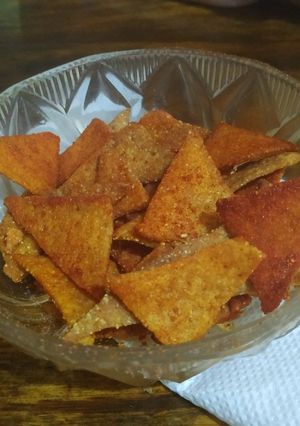 Una foto de Doritos caseros