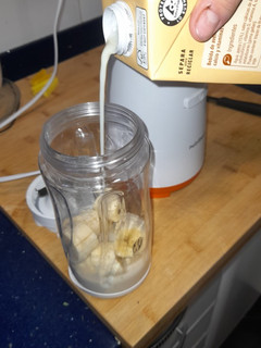 Una foto de Batido de plátano de canarias