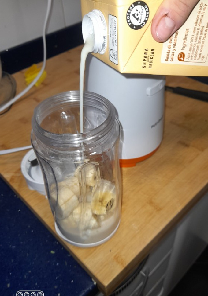 Una foto de Batido de plátano de canarias