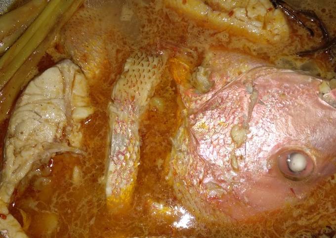 Langkah Mudah untuk Menyiapkan Asam pedas ikan kakap merah, Sempurna