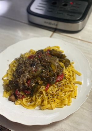 Una foto de Verduras al wok