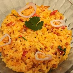 Onion tomato rice A picture of Onion tomato rice.