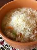 Risotto al champagne con flores de zapallo