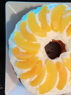 Una foto de Torta de duraznos