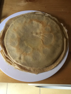 Una foto de Crepés o tortitas saludables con harina de espelta (sin azúcar)