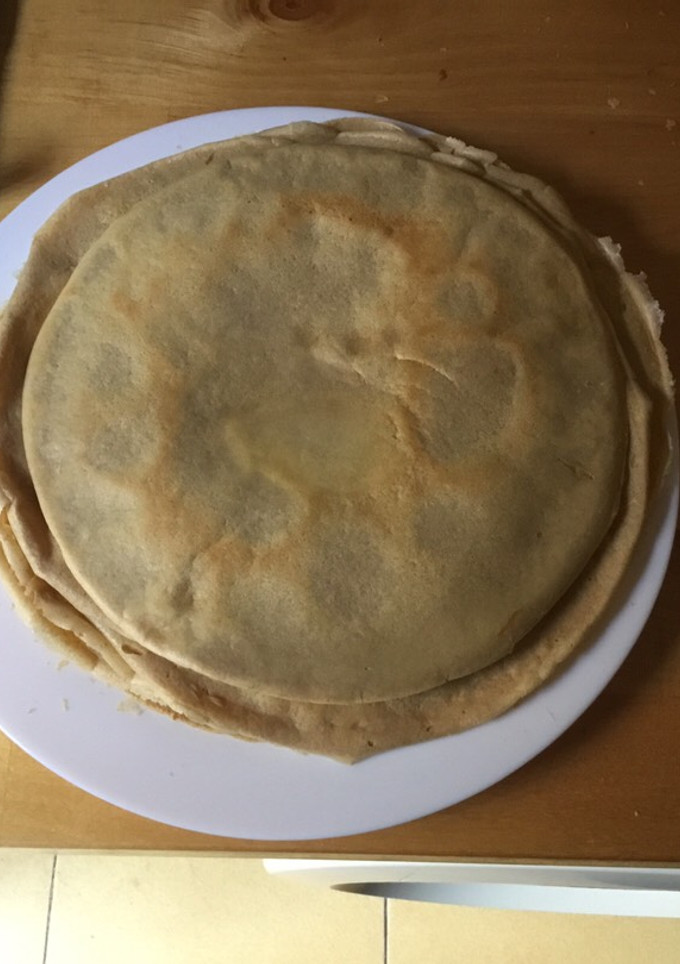 Una foto de Crepés o tortitas saludables con harina de espelta (sin azúcar)