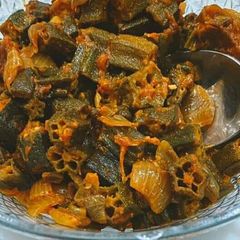 A picture of Kurkuri bhindi.