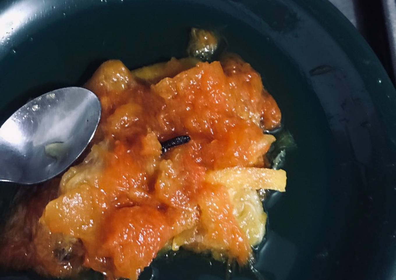 Dulce de tripas de calabaza y naranja