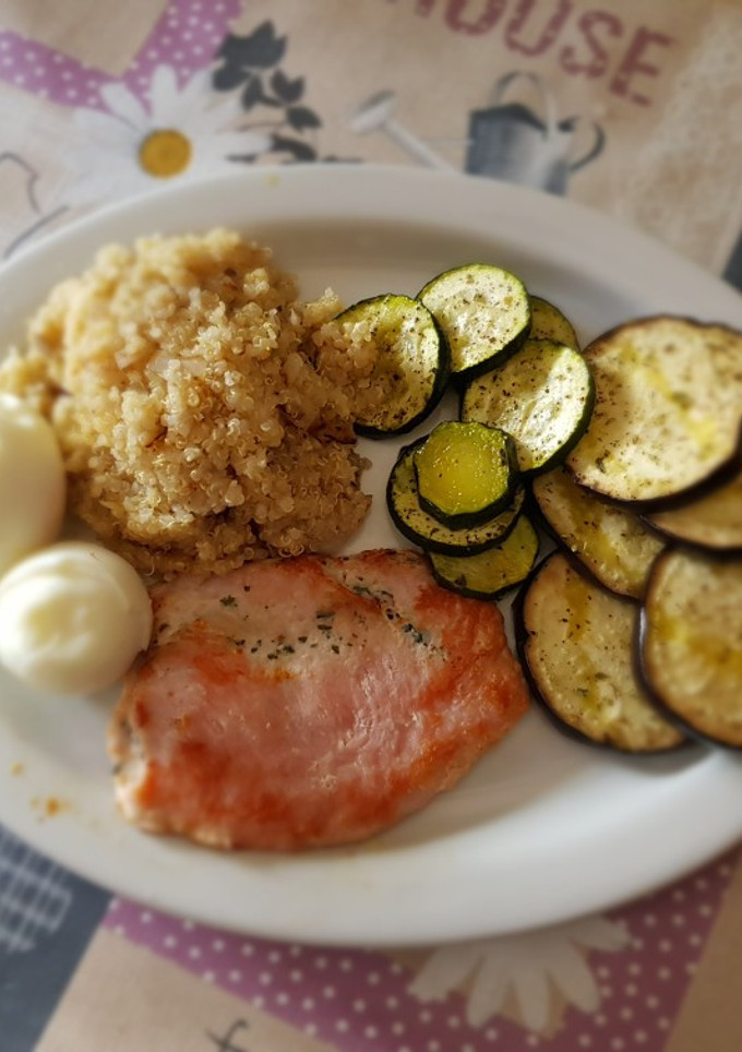 Una foto de Quinoa con pavo y más verduras 💚