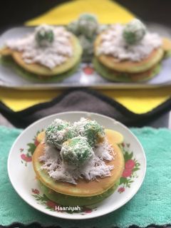 Foto resep Dorayaki pandan klepon (snack MPASI 1y+)