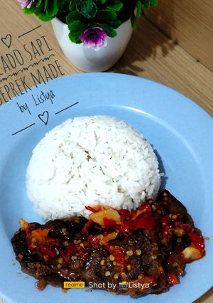 Foto resep Balado sapi geprek