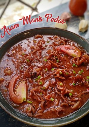 Foto resep 36. Cumi Asam Manis Pedas
