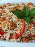رز بالقريدس والخضار