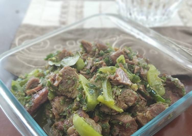 Resep Daging Cabai Hijau Jadi, mengenyangkan