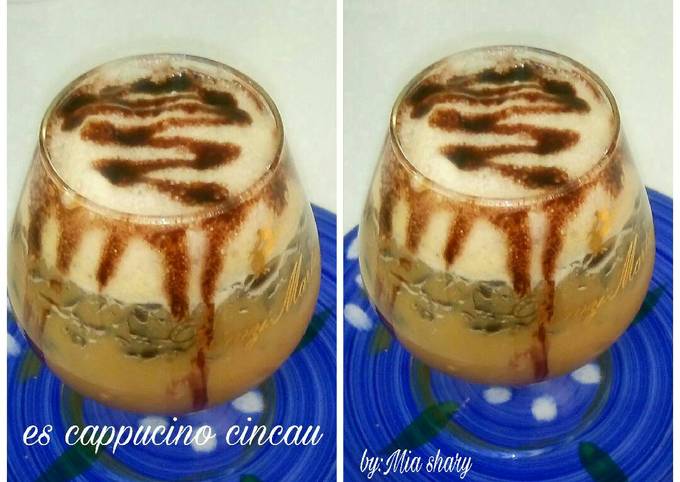 Langkah Mudah untuk Menyiapkan Es cappucino cincau ☕ Anti Gagal