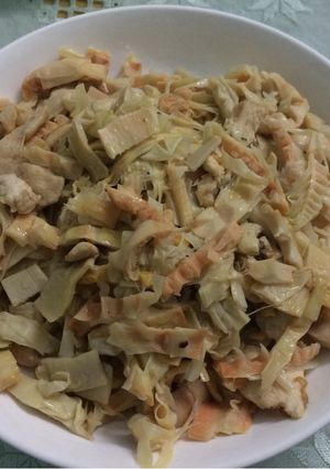 Hình của món Măng xào ngan.