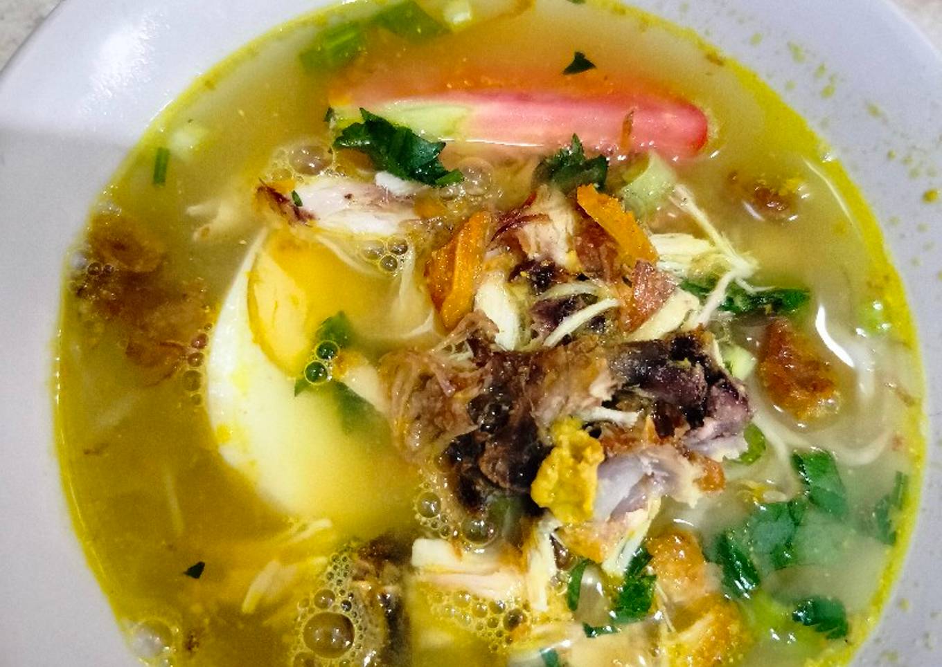 Soto ayam kuah kuning