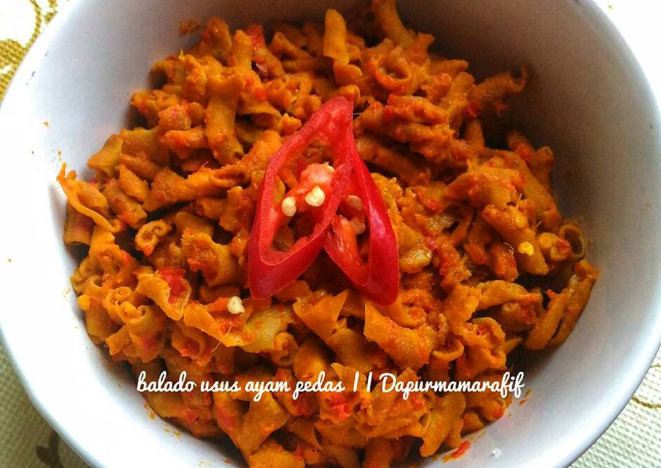 Balado usus ayam pedas
