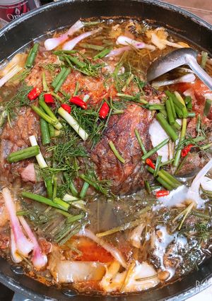 Hình của món Cá chép ươm dưa.