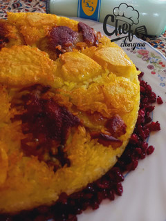 عکسی از دستور ته دیگ بال (ته انداز)