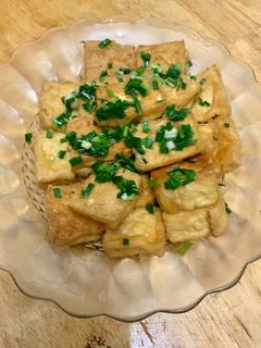 Hình của món Đậu hủ tẩm hành.