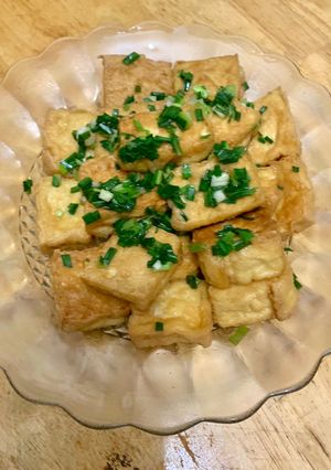 Hình của món Đậu hủ tẩm hành.