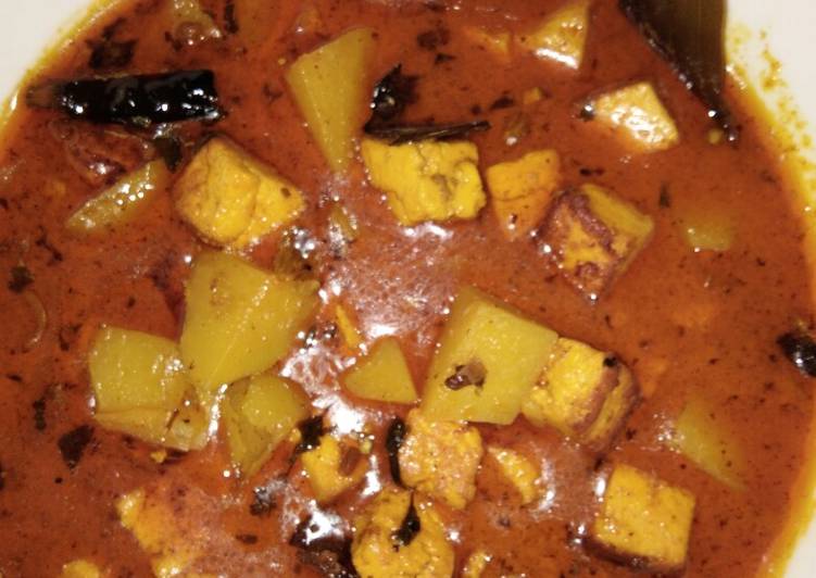 Recipe of Homemade Paneer potato curry
