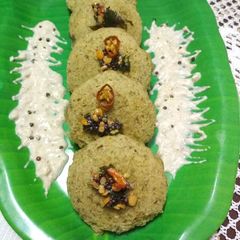 A picture of Whole moong dal idli.