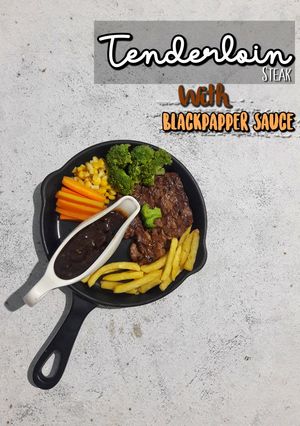 Foto resep Tenderloin Steak With BlackPapper Sauce