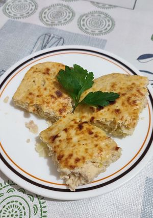 Foto principal de Pastel de atún, puerro y queso crema