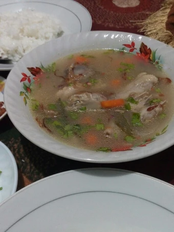Langkah Gampang Menyiapkan Resep Sup ayam (siram sambel) yang Lezat Sekali Anti Ribet, Mantap