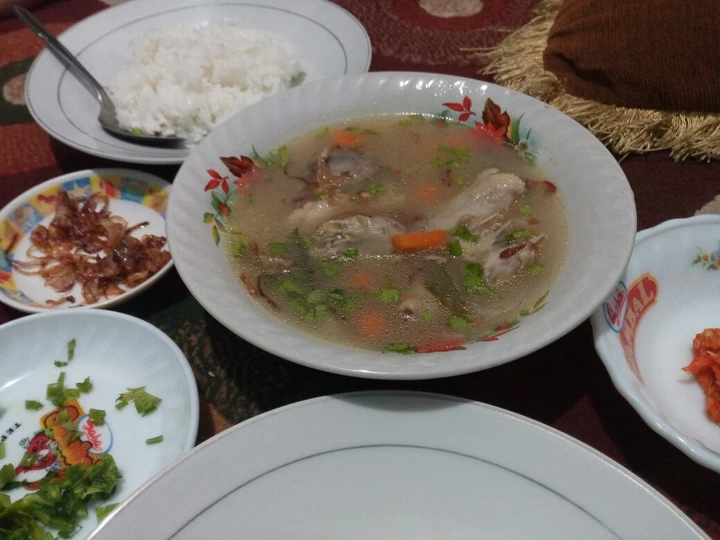 Langkah Gampang Menyiapkan Resep Sup ayam (siram sambel) yang Lezat Sekali Anti Ribet, Mantap
