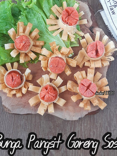 Foto resep Bunga Pangsit Goreng Sosis
