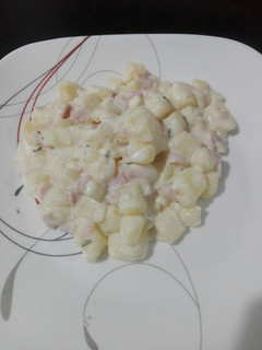 Una foto de Papas con crema