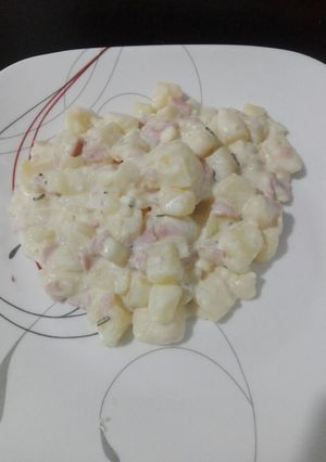 Una foto de Papas con crema