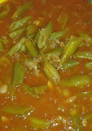 صورة لوصفة فاصولية خضراء بمرق البندورة 👌🍅