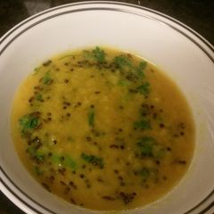 A picture of Nimbe Tovve/ Nimma Pandu Poppu / Nimbu Dal / Yellow Lentil with Lemon Juice.