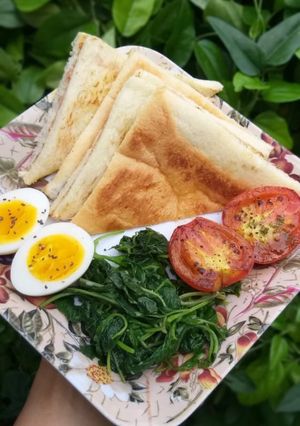 Foto resep Sarapan roti bakar komplit dan mengenyangkan