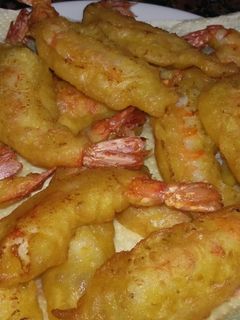 Una foto de Langostinos a la gabardina
