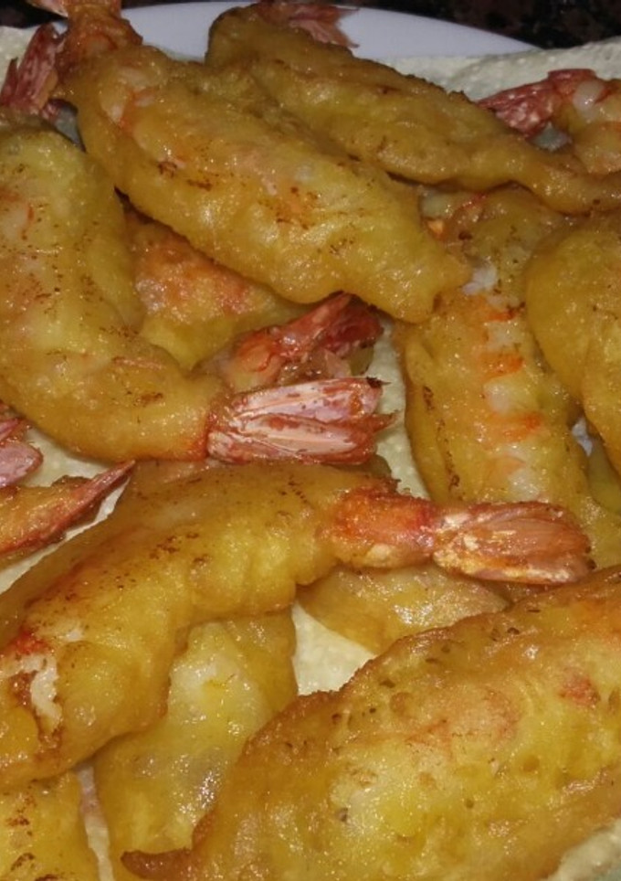 Una foto de Langostinos a la gabardina