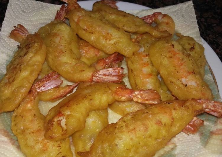 Langostinos a la gabardina Receta de La Cocina de Loli - Cookpad