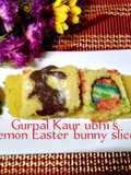 Lemon Easter bunny slice 🍋with pattern