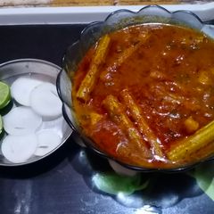 A picture of Masala drumstick aloo sabji.