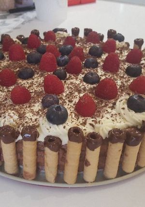Étcsokoládés krémes torta recept fotója