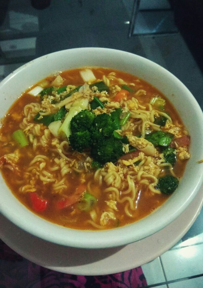 Foto resep Mie kuah sayur