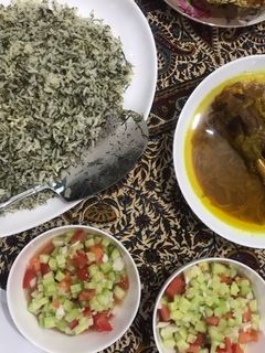 عکسی از دستور چلو ماهیچه به سبک سارا