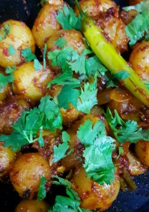 A picture of Sukha Aloo.