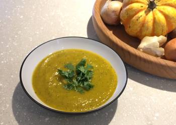 Without Fail Making Recipe Squash  Sweet Potato Soup with Coriander Delicious Nutritious