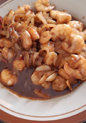 Foto resep Udang masak kecap manis pedas